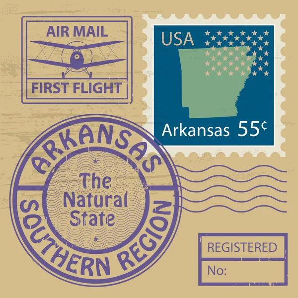 Sello de goma Arkansas — Archivo Imágenes Vectoriales