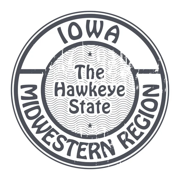 (Iowa), stempel Midwesten — Stockvector