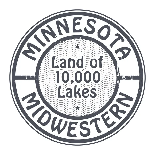 Stamp Minnesota, Midwestern — Stock Vector