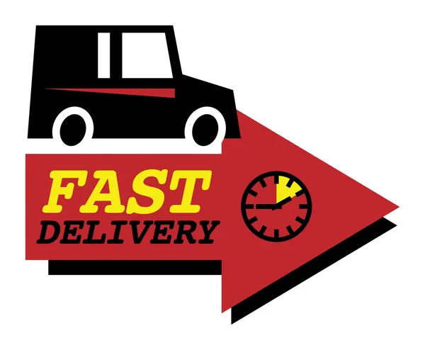 Delivery car sign — Stock Vector