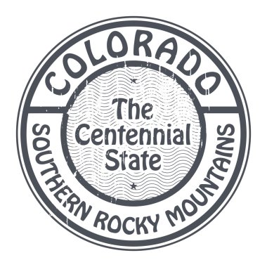Colorado, Southern Rocky Mountains stamp clipart