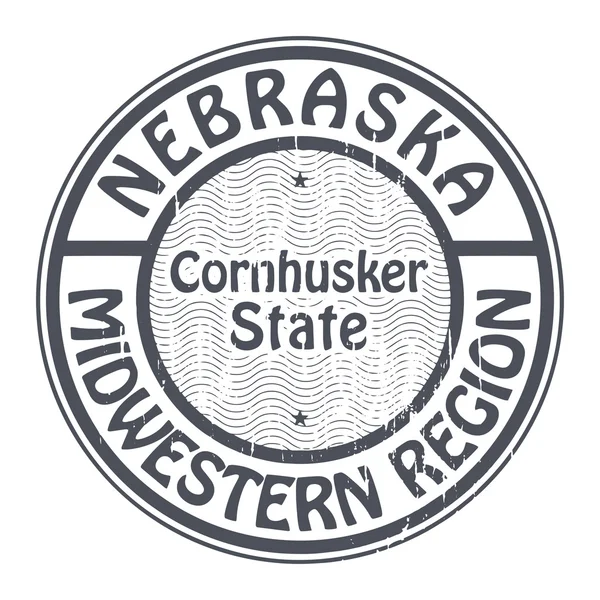 Nebraska, Midwestern Region stamp — Stock Vector