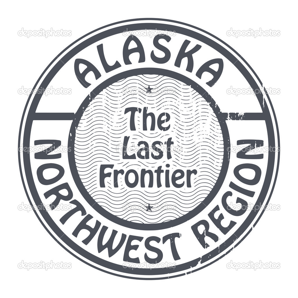 Stamp with name of Alaska, Northwest Region