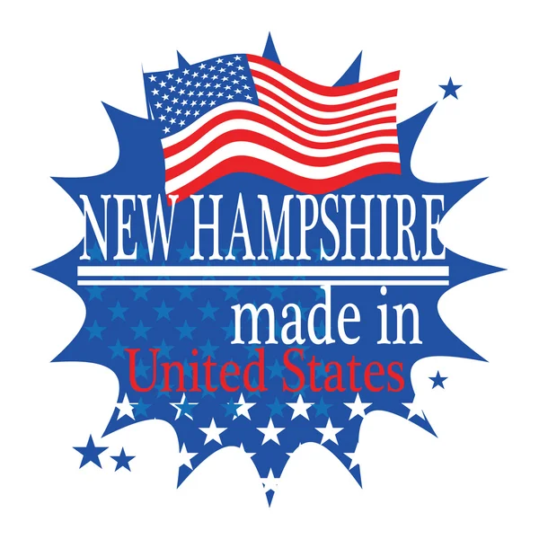 Hecho en New Hampshire — Archivo Imágenes Vectoriales