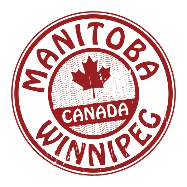 Stamp Canada, Manitoba — Stock Vector