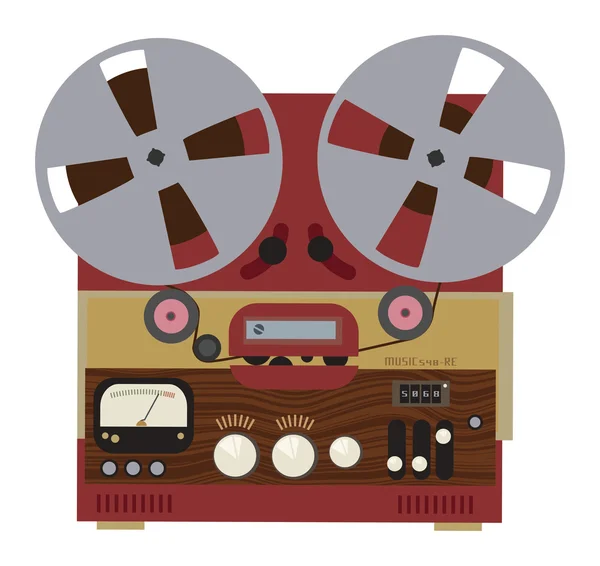 Vintage analoge stereo reel — Stockvector