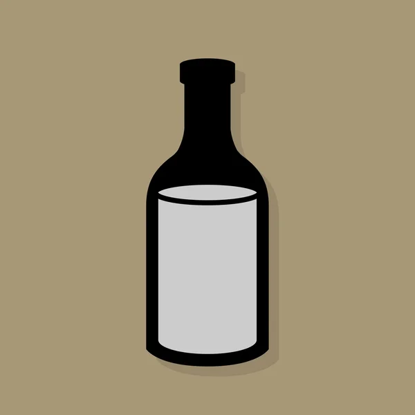 Ícone ou sinal da garrafa — Vetor de Stock