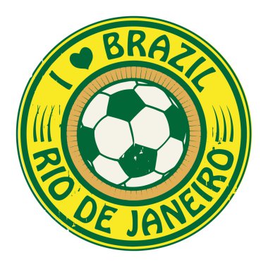 Grunge damga ile kelime Brezilya, rio de janeiro