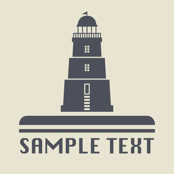 Lighthouse icon or sign — Stock Vector