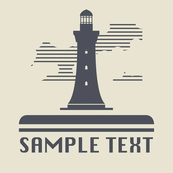 Lighthouse icon or sign — Stock Vector