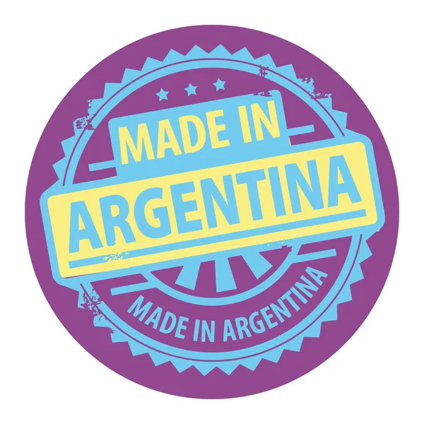 Abstract grunge rubber stamp with the text Made in Argentina — Stock Vector