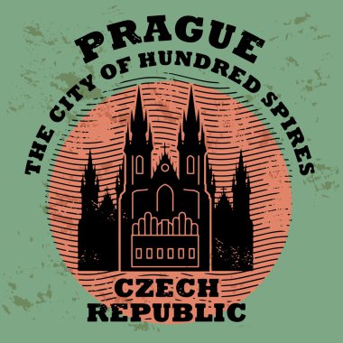 damga, prague, Çek Cumhuriyeti içinde yazılı adıyla ayarla