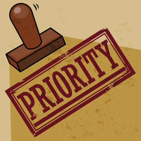 Stempel prioriteit — Stockvector