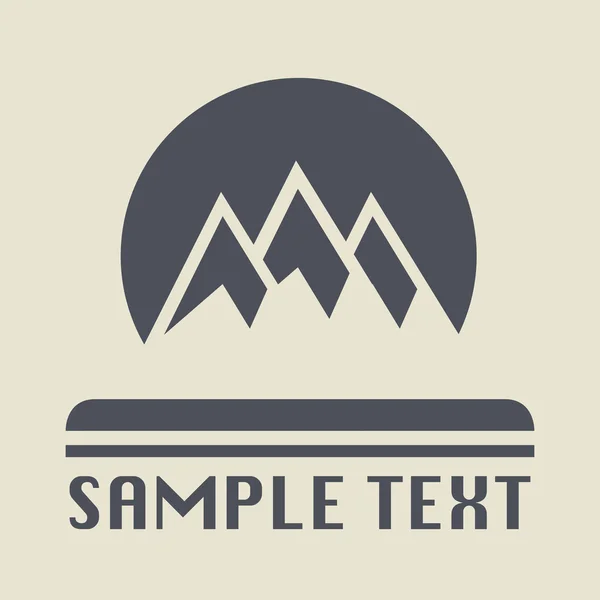 Mountain icon or sign — Stock Vector