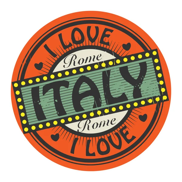 I Love Italy — Stock Vector