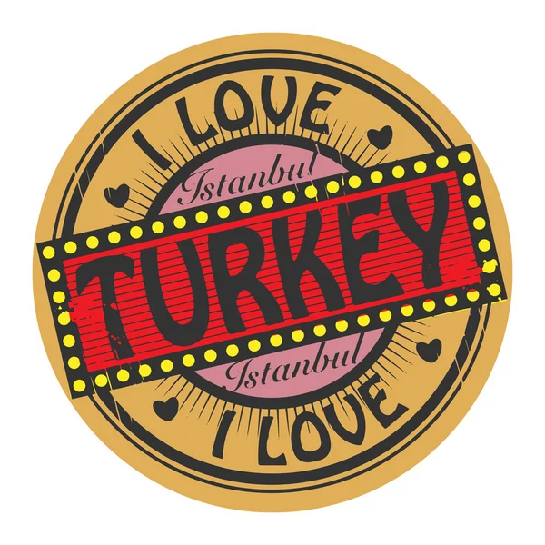 I Love Turkey — Stock Vector