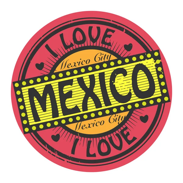 Ich liebe mexiko — Stockvektor