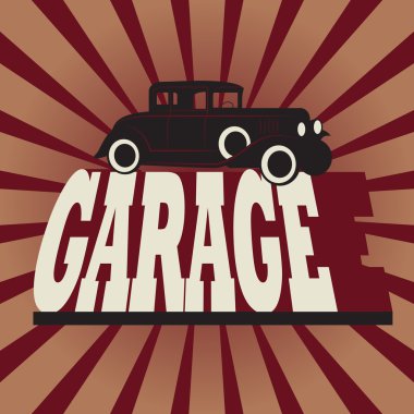 retro Vintage garaj işareti