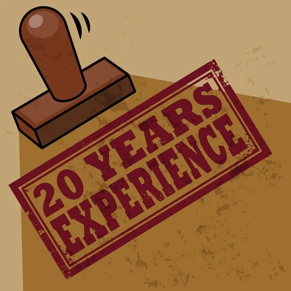 20 años de experiencia sello — Vector de stock