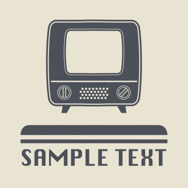 Retro tv simgesi veya işareti