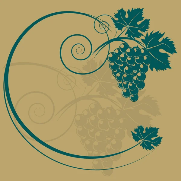 The grape silhouette — Stock Vector