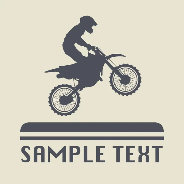 Icono o signo de Motocross — Archivo Imágenes Vectoriales