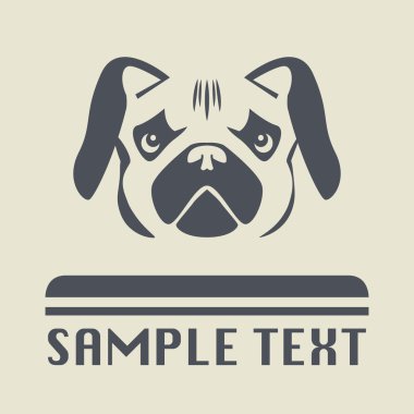 Pug köpek simgesini veya işareti