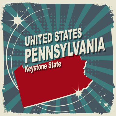 soyut etiket adı ve pennsylvania Haritası