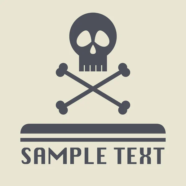 Skull icon or sign — Stock Vector