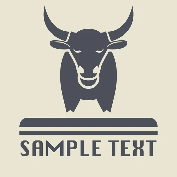 Icône ou signe Bull — Image vectorielle
