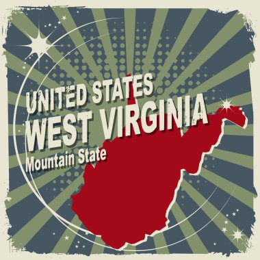 soyut etiket adı ve west virginia Haritası