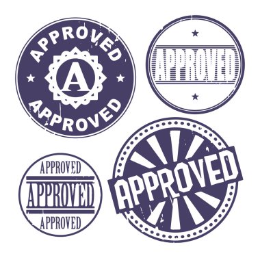 Grunge damgası onaylı bir metinle ayarla