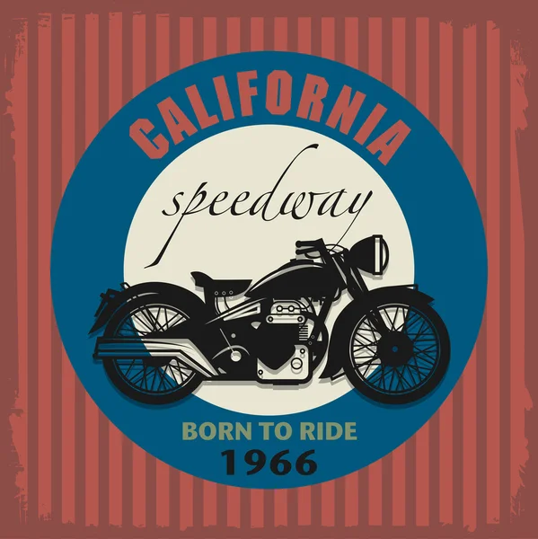 Oldtimer-Motorrad-Label — Stockvektor