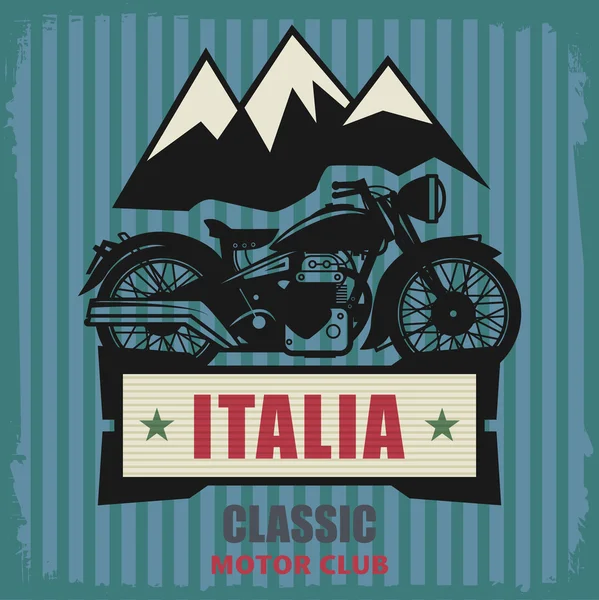 Vintage Etichetta moto — Vettoriale Stock