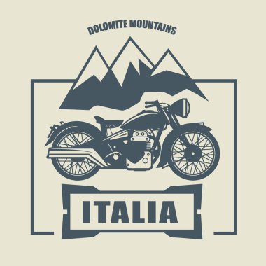 Vintage motosiklet etiketi