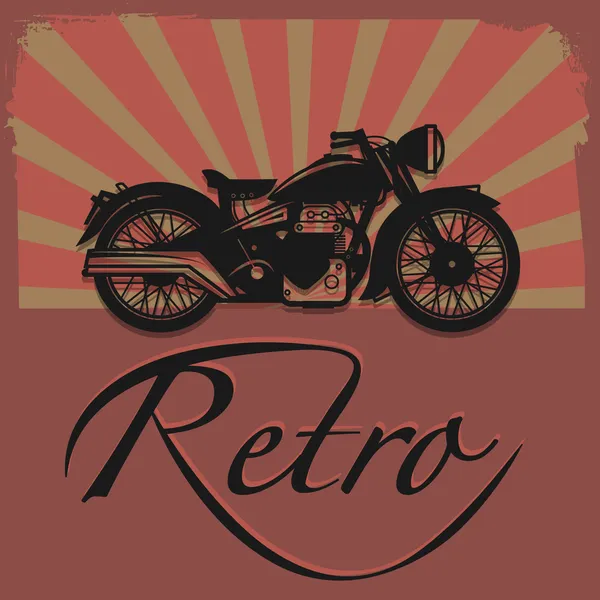 Retro motorfiets etiket — Stockvector