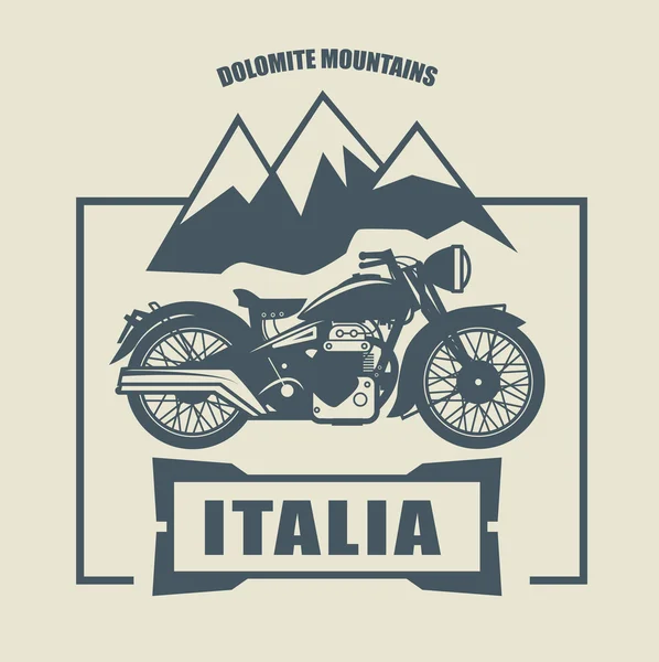 Etiqueta moto Vintage — Vector de stock
