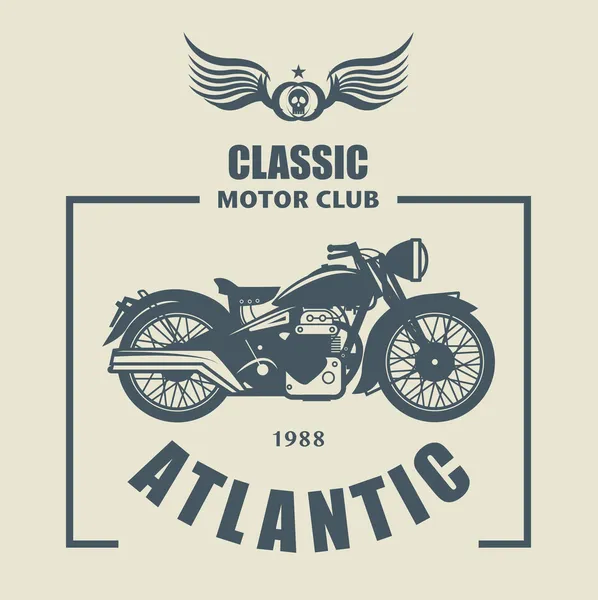 Étiquette moto vintage — Image vectorielle