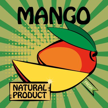 meyve etiket, mango