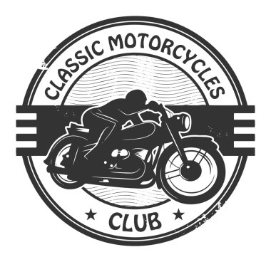 Vintage motosiklet etiketi