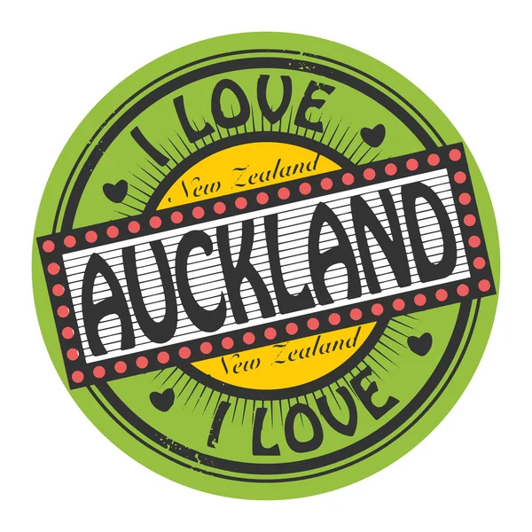 Text I Love Auckland inside — Stock Vector
