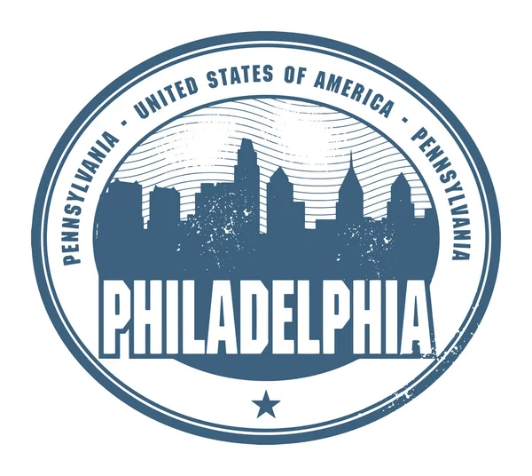 Rubber stempel van pennsylvania, philadelphia — Stockvector