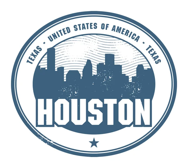 Gummistempel af Texas, Houston – Stock-vektor