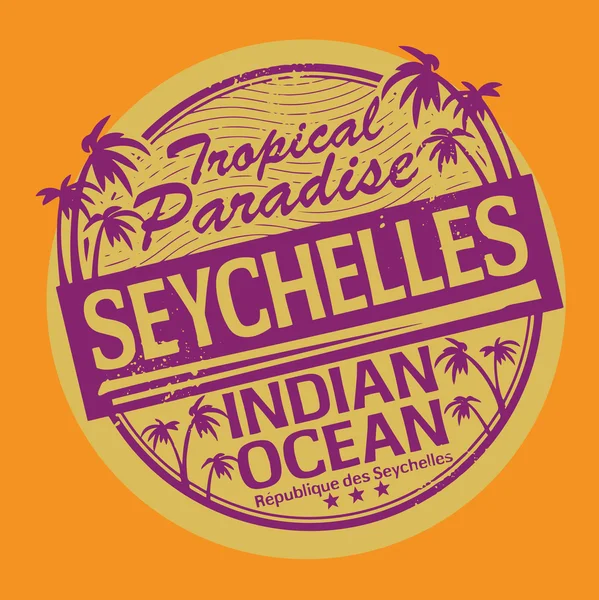 Carimbo de borracha Grunge das Seychelles — Vetor de Stock