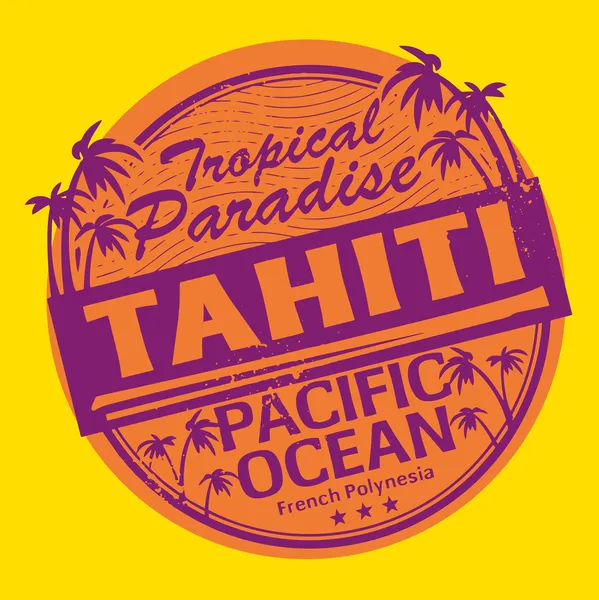 Sello de goma de Tahití — Archivo Imágenes Vectoriales