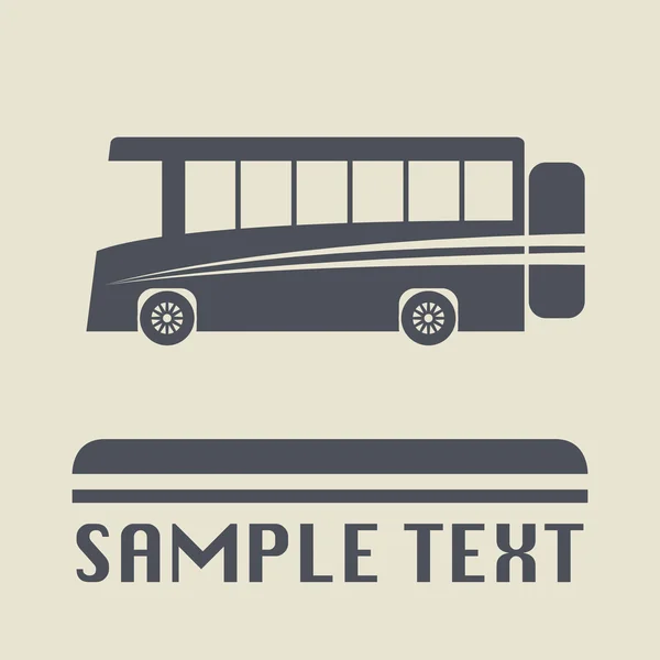 Otobüs simgesini veya işareti — Stok Vektör