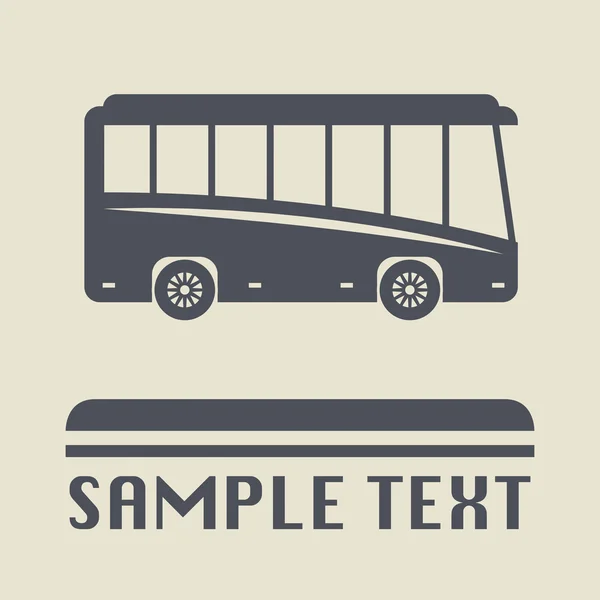 Icona o segno dell'autobus — Vettoriale Stock