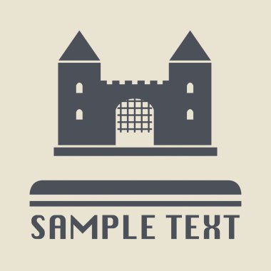 Castle icon or sign clipart