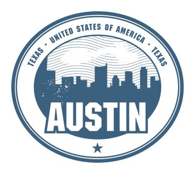 Grunge lastik damgası Teksas'ın adıyla