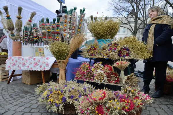 Ярмарка Kaziuko 8 марта 2014 года в Вильнюсе, Литва — стоковое фото